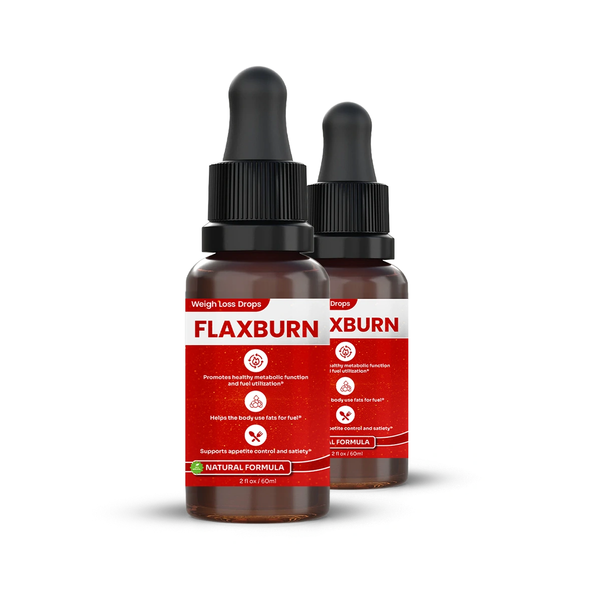 FlaxBurn 2 Bottle Package for Brain Health Support